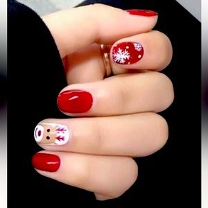 Christmas nails red press on nails 2 for $15